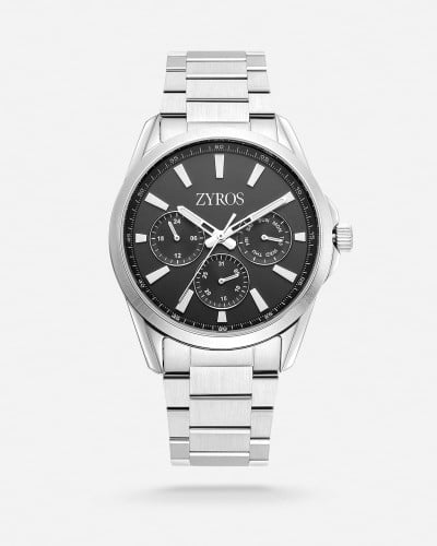 Men's watch with a silver-tone steel strap