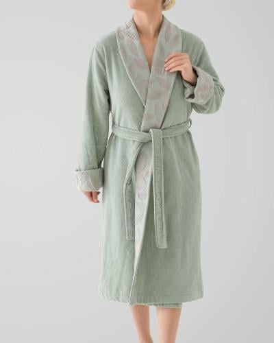Elegant green women's bathrobe اختر المقاس:(M)