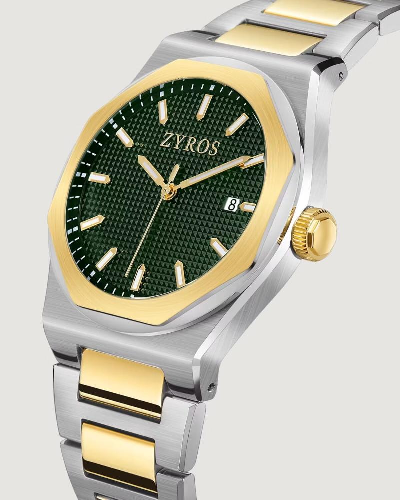 Men's watch with a silver steel strap