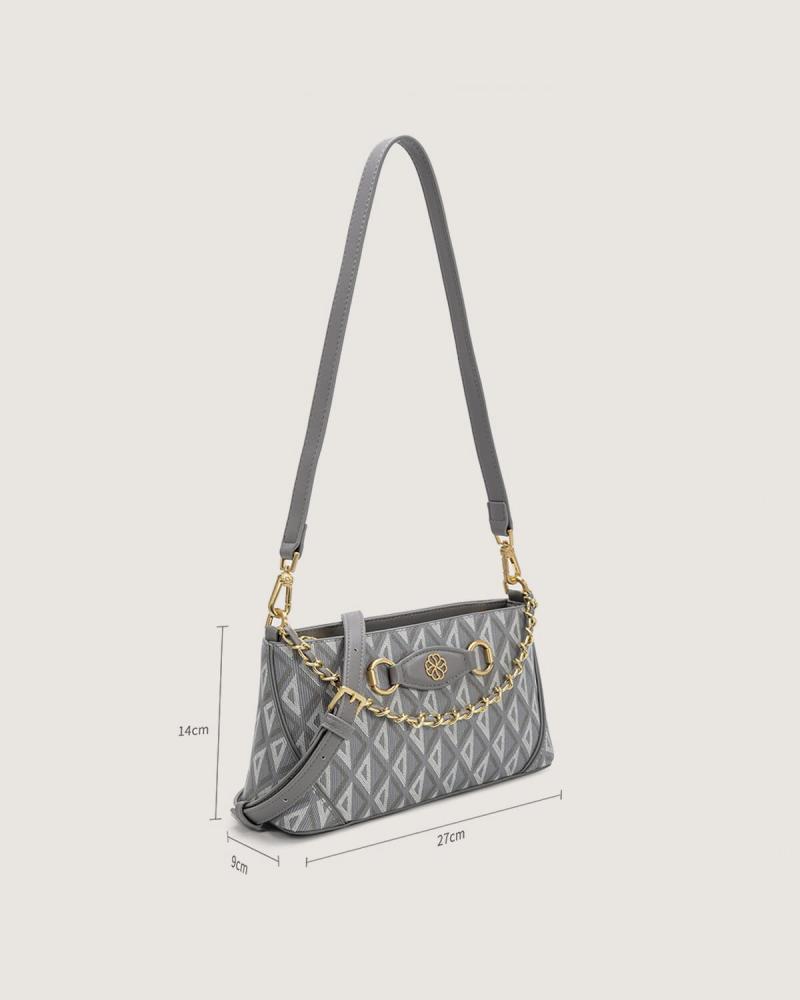 Women's everyday bag in gray leather
