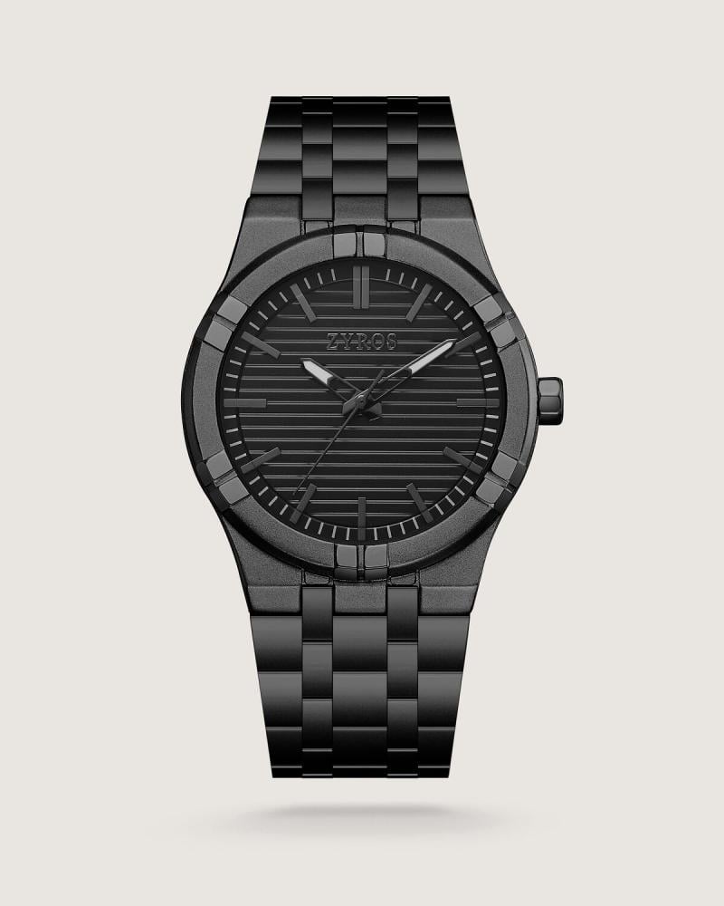 ساعة شموخ الرجالية ستيل أسود