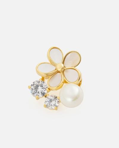 Women's brooch with a unique design in gold color