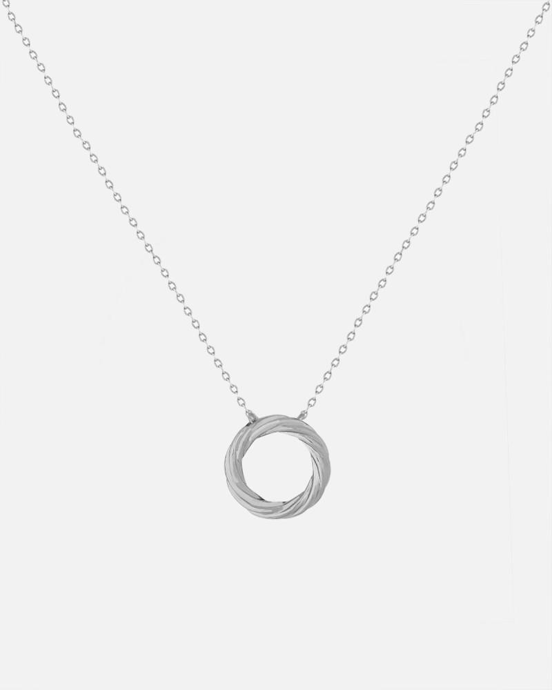Elegant women's necklace, exuding sophistication in silver.