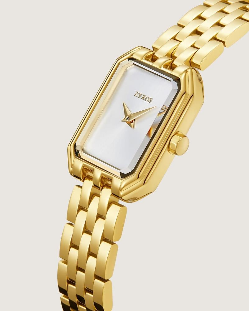 Elegant women's watch, steel, gold color