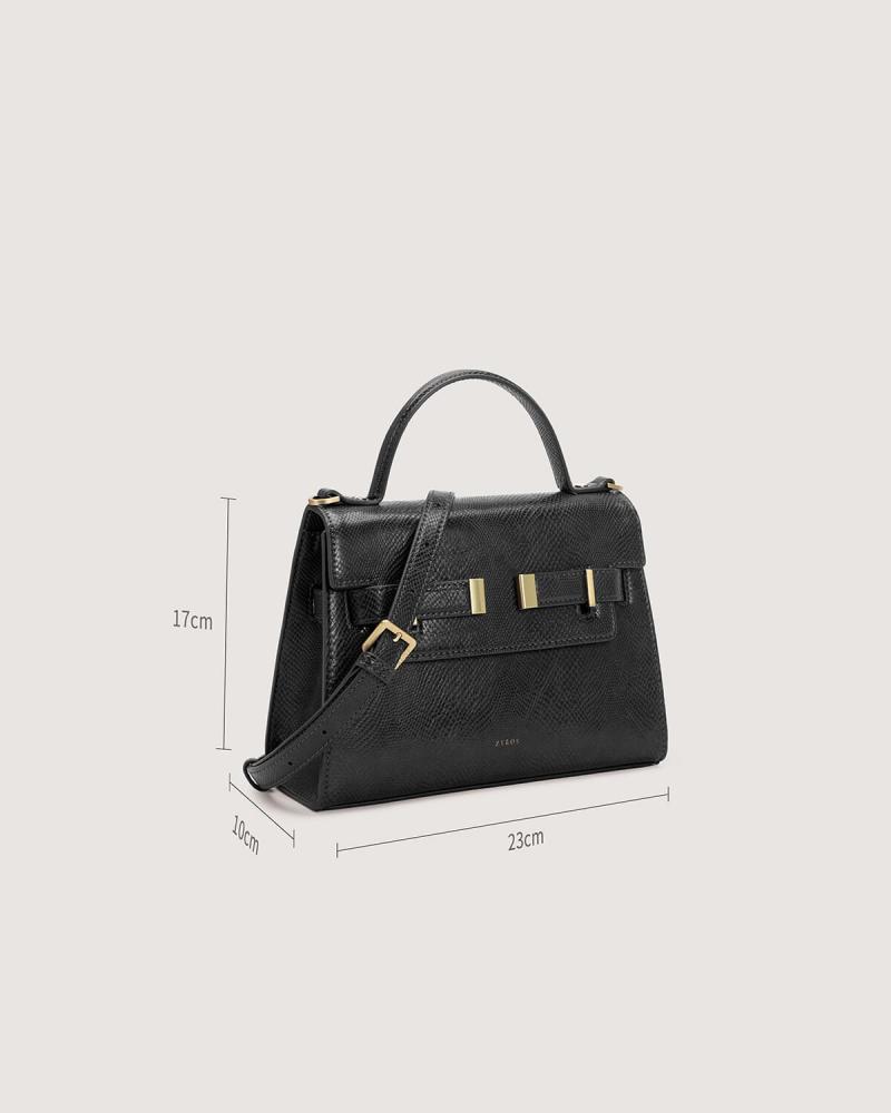 A medium-sized black bag for everyday use