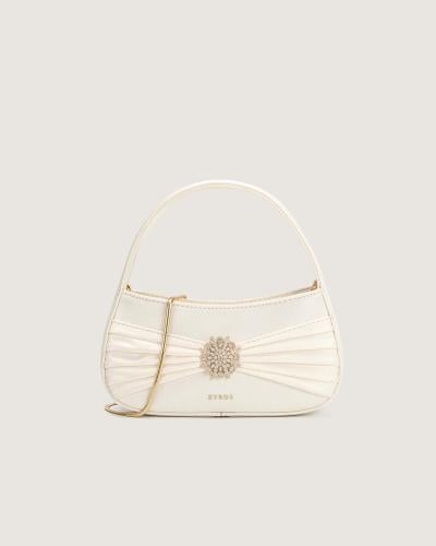 Women's bag for your special occasions, made of white fabric