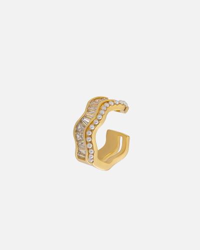 Women's single earring in gold