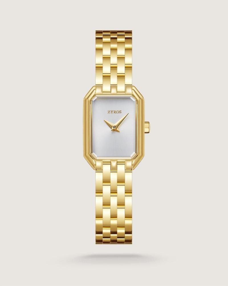 Elegant women's watch, steel, gold color