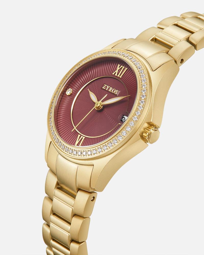 Women's watch with a gold-tone steel strap