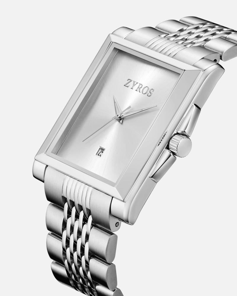 ساعة رجالية كلاسيك بلون فضي