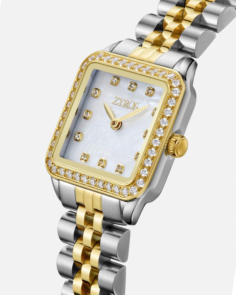 Women's steel watch in gold and silver colour