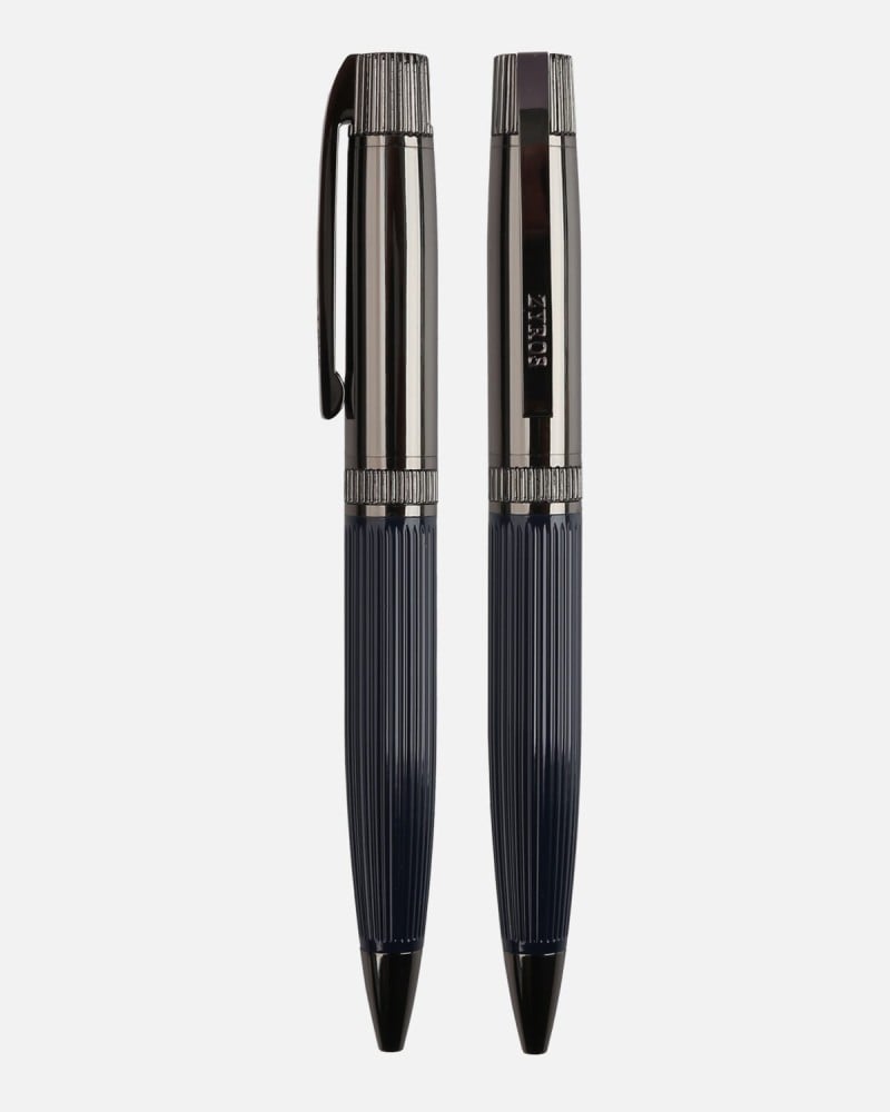 قلم رجالي أنيق بلون رمادي و أزرق