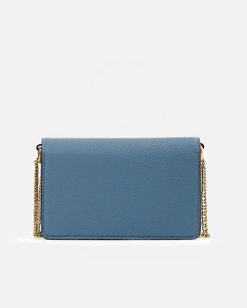 Women's blue leather bag