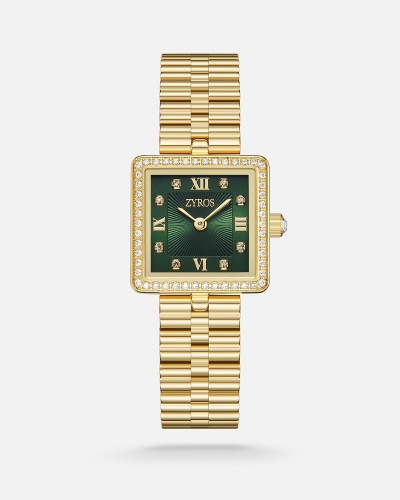 Women's watch with a gold-tone steel strap