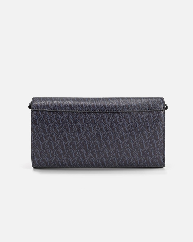 Women's bag with an elegant design in blue