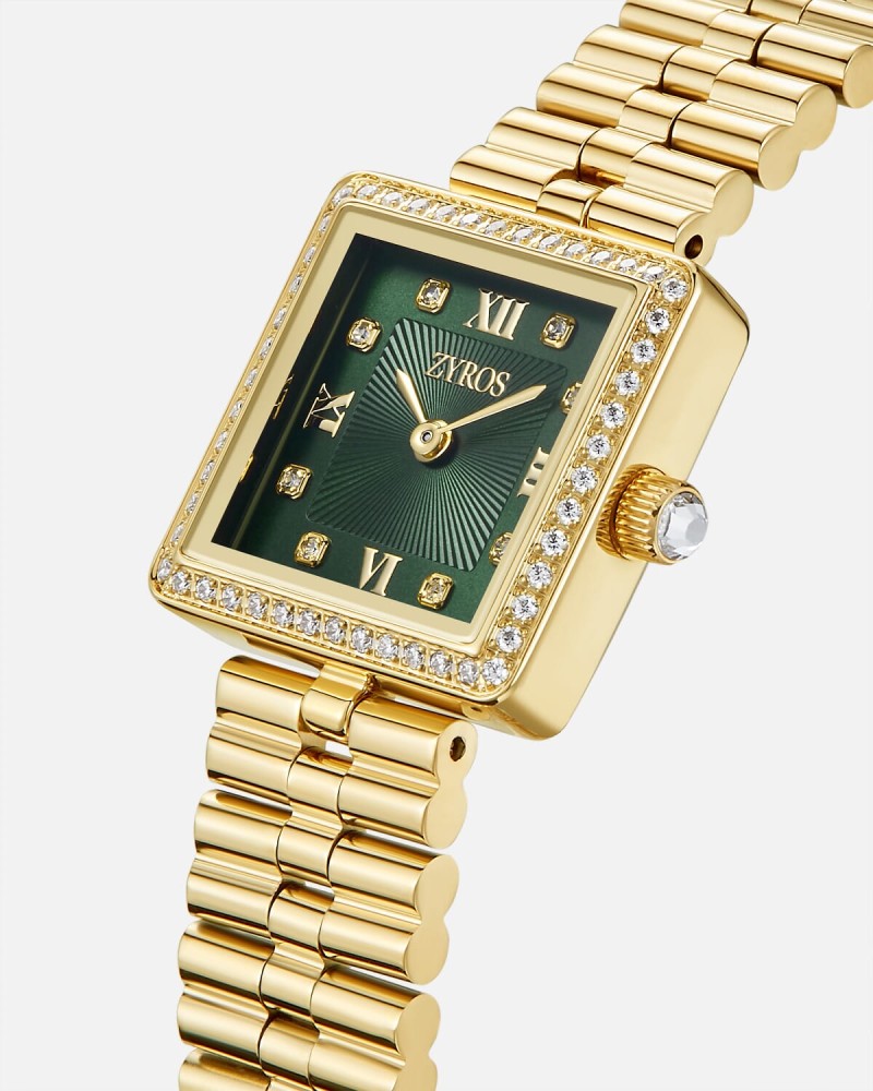 Women's watch with a gold-tone steel strap