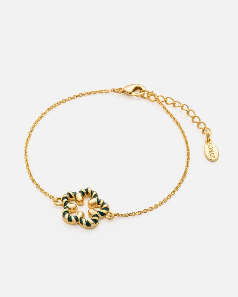 Women's bracelet with a soft design in gold color