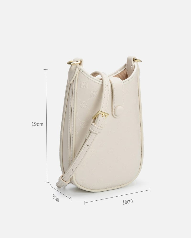 شنطة نسائية بتصميم عصري بلون بيج