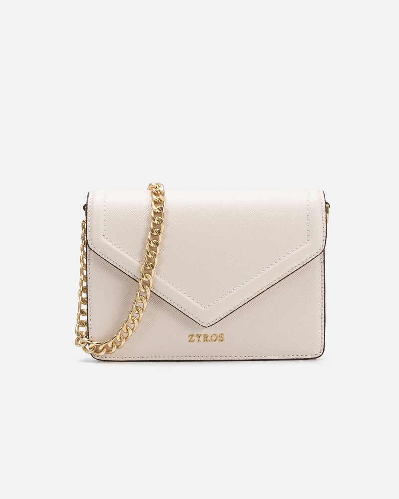 Elegant women's bag in beige color