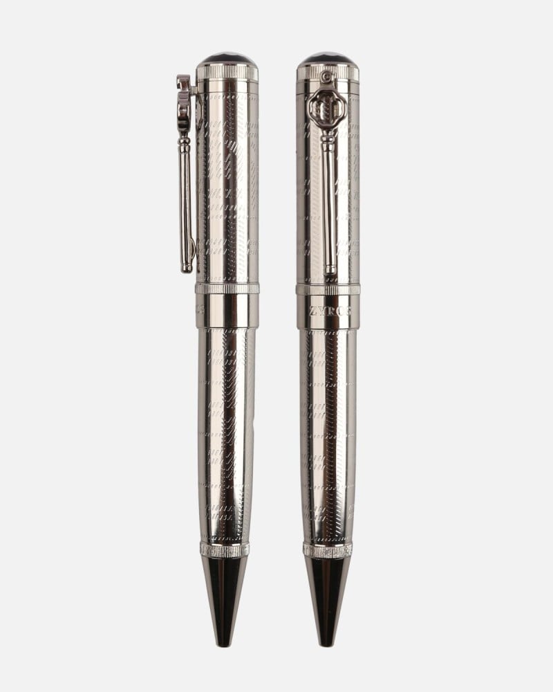 قلم رجالي كلاسيك باللون الفضي