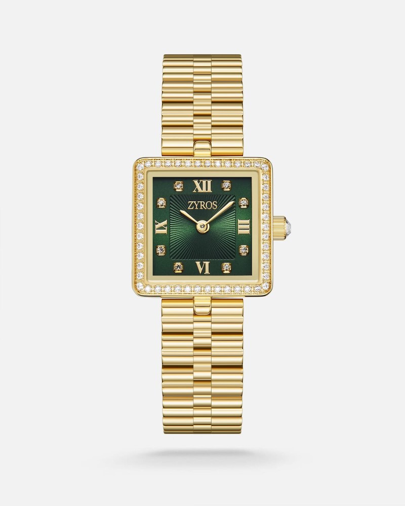 Women's watch with a gold-tone steel strap