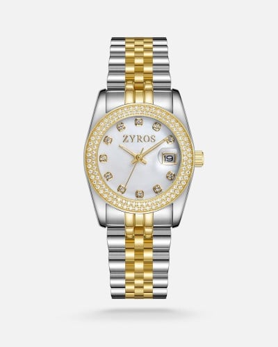 Women's steel watch in gold and silver colour