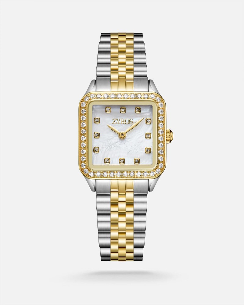 Women's steel watch in gold and silver colour