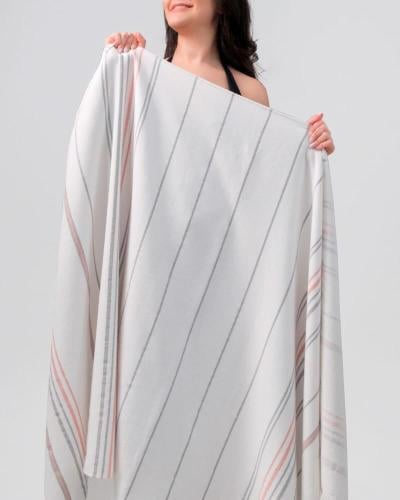 white beach towel