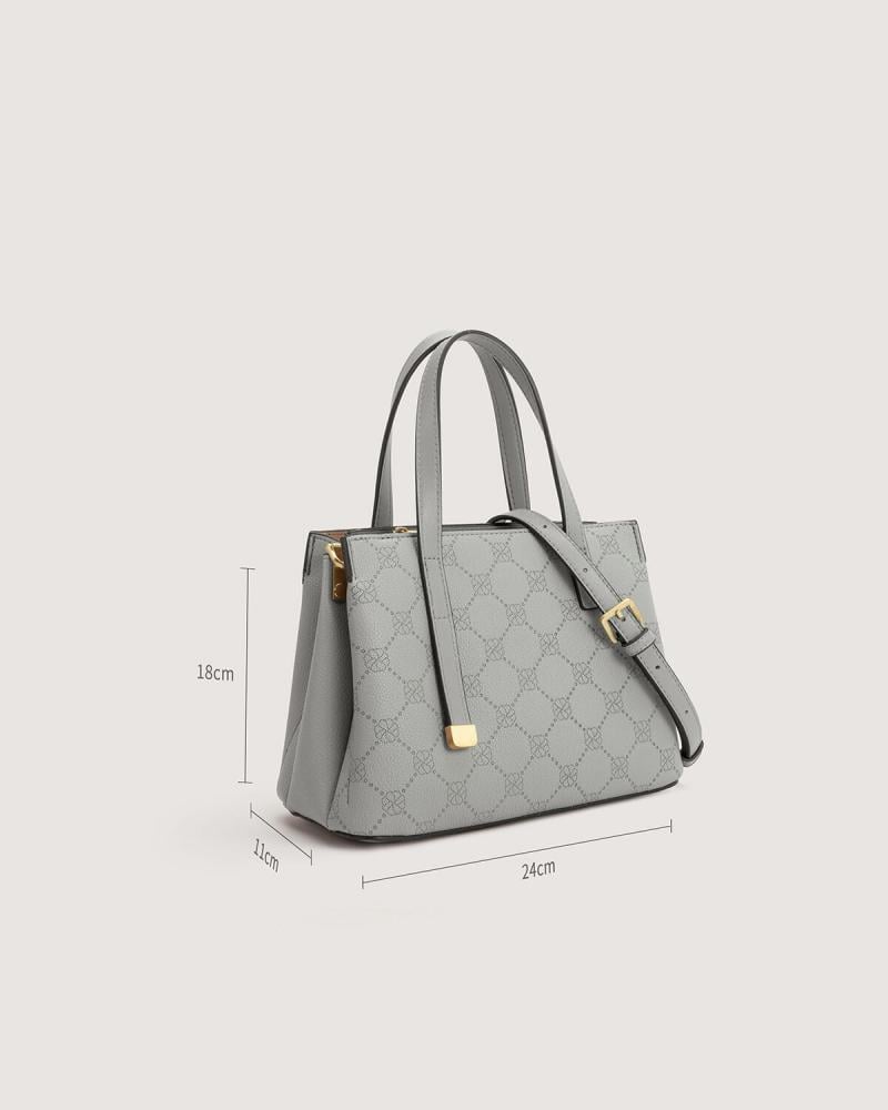 Women's bag with a classic design in gray