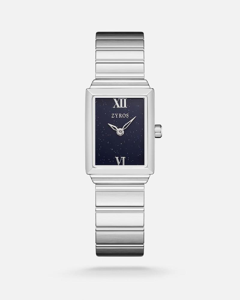 Women's watch with a silver steel strap