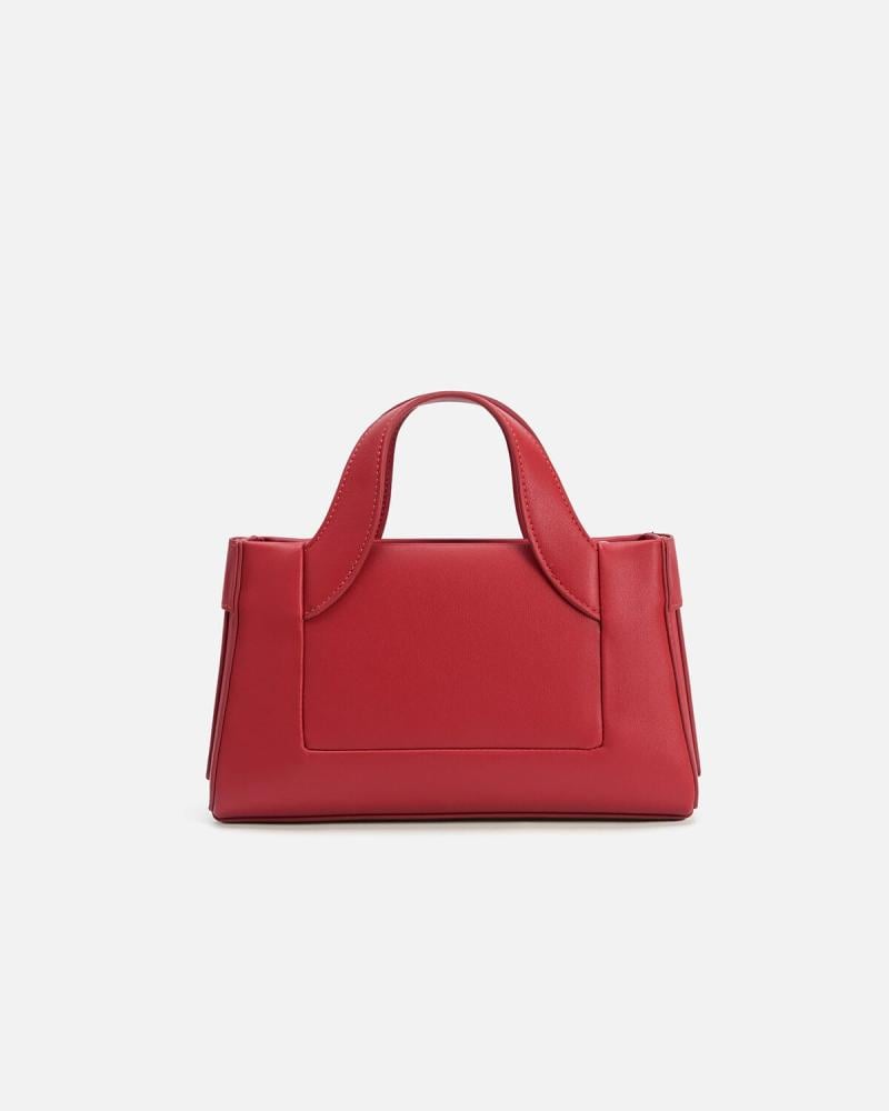 شنطة نسائية متوسطة الحجم بلون أحمر