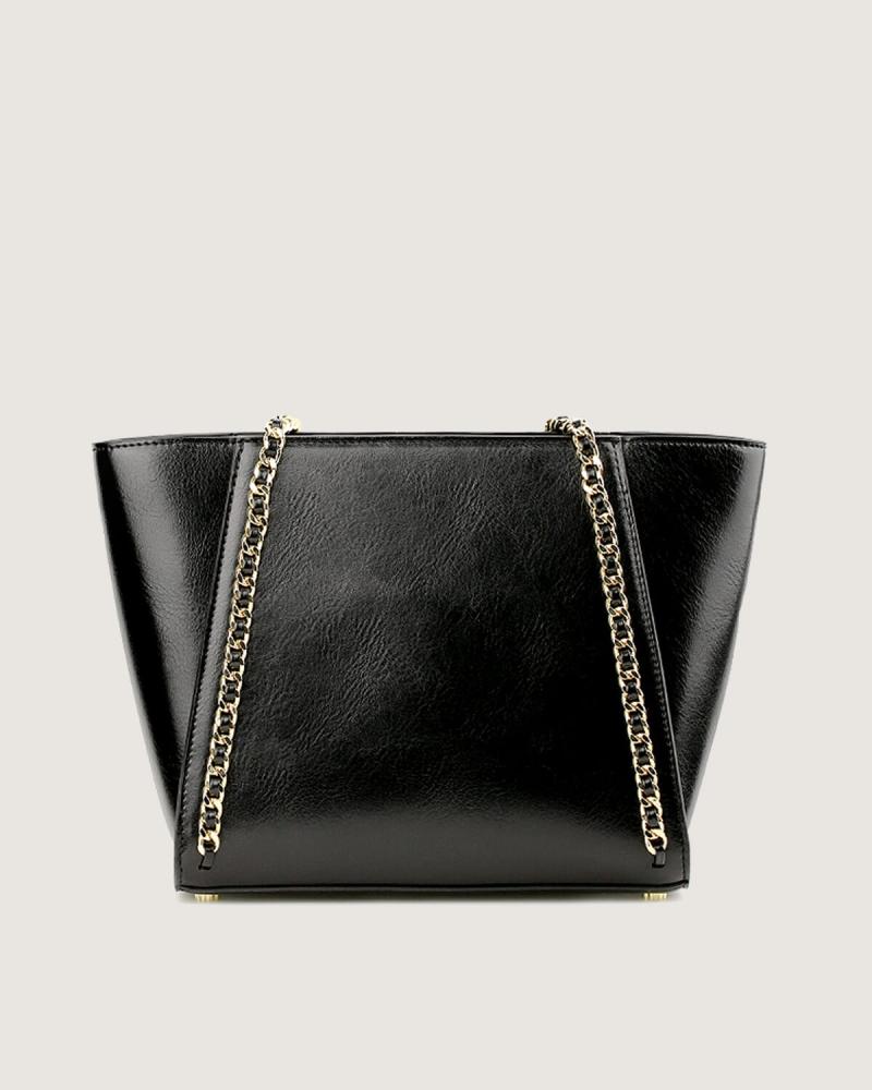 Women's black leather bag