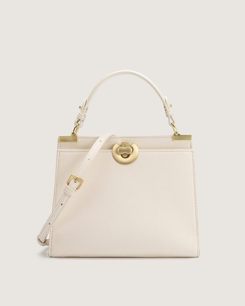 A stylish women's bag in beige