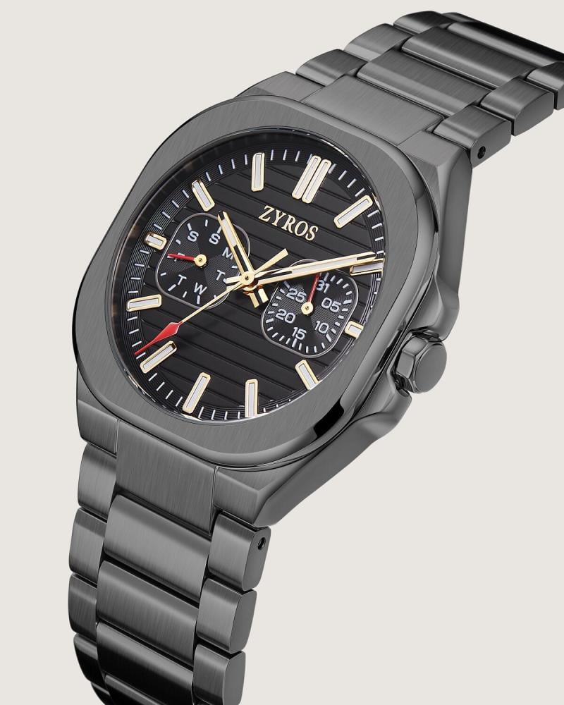 Laith Men's Watch with Gray Steel Strap|Zyros Official Website