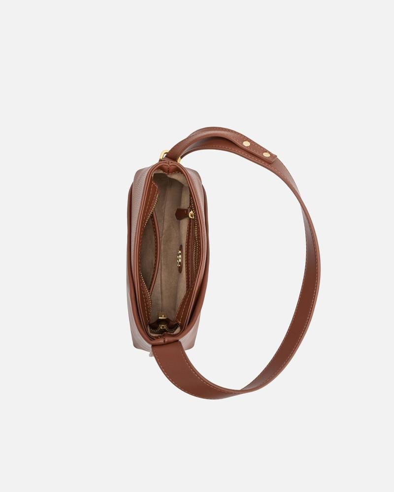 A bag like a geometric masterpiece in brown
