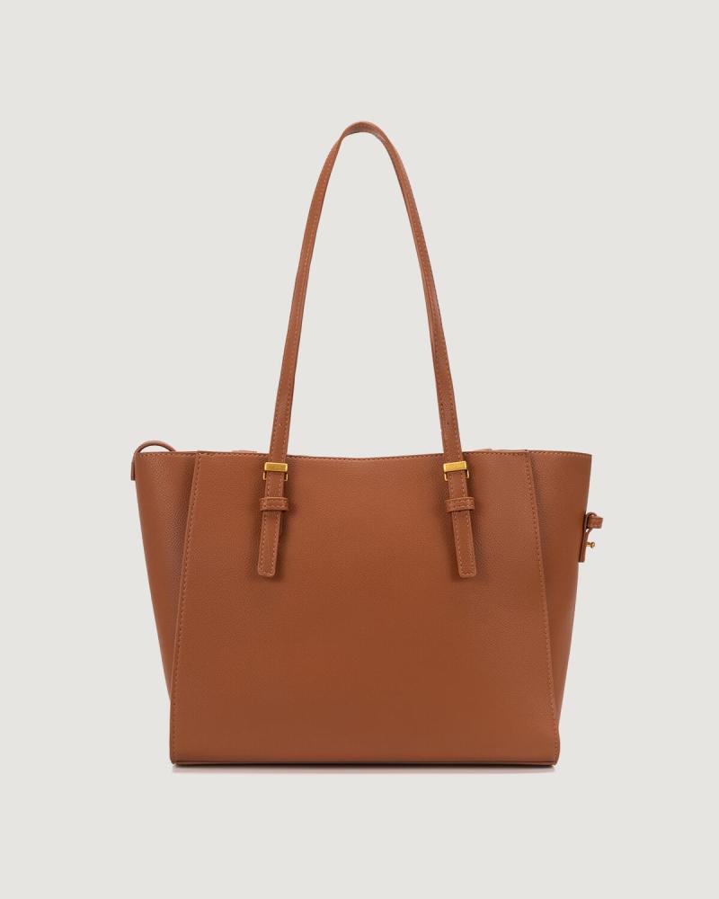 Women's bag with a classic design in brown