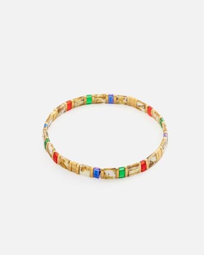 Luxury bracelet with gold spacers