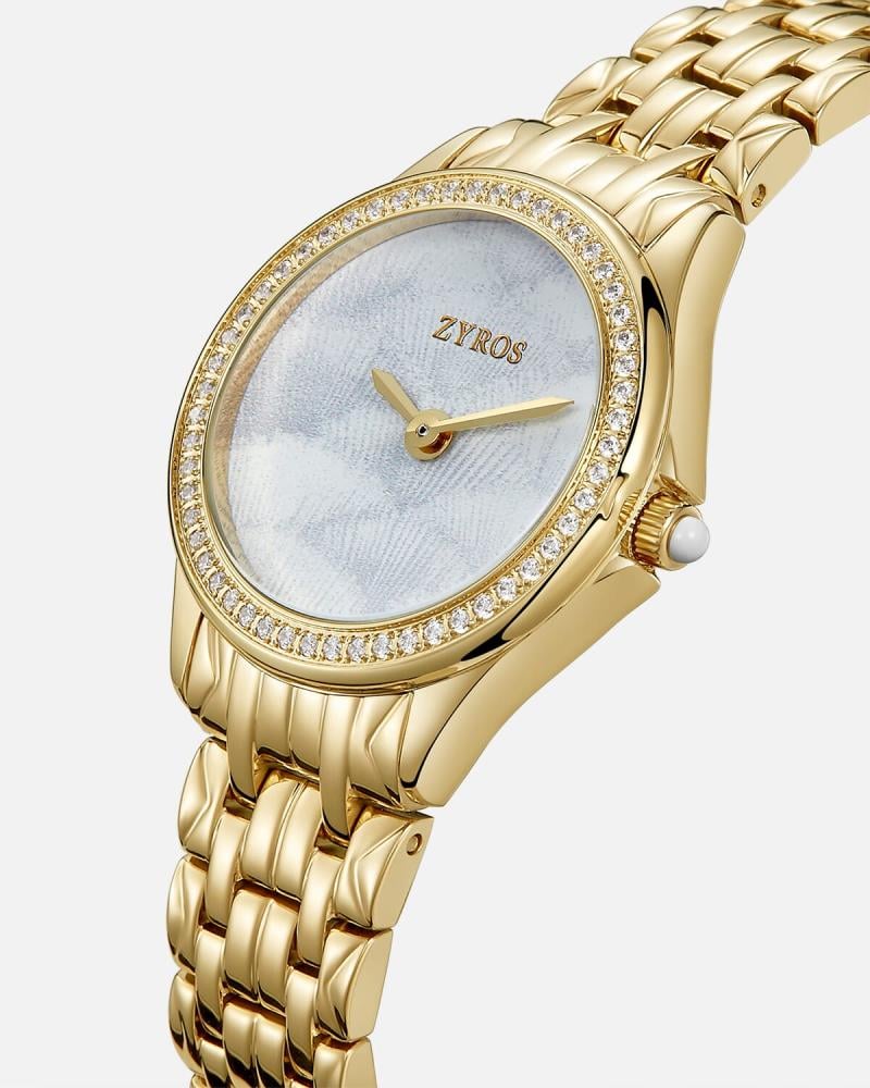 Women's watch with a gold-tone steel strap