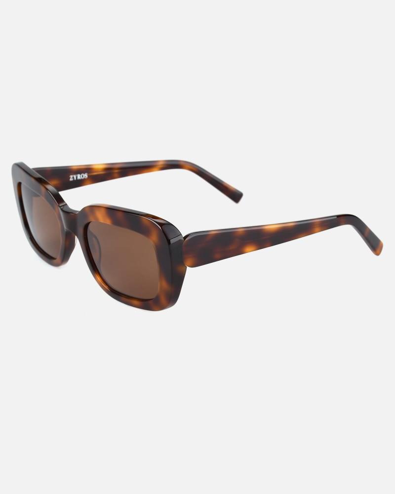 Women's Geometric Design Sunglasses Brown