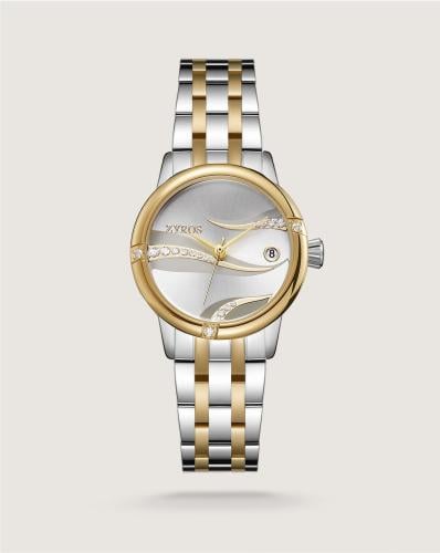 Mouj women's watch in steel, gold and silver color