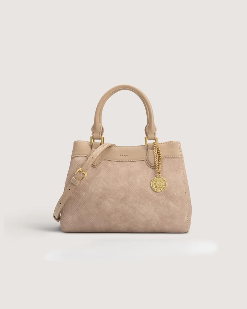Women's pink leather handbag