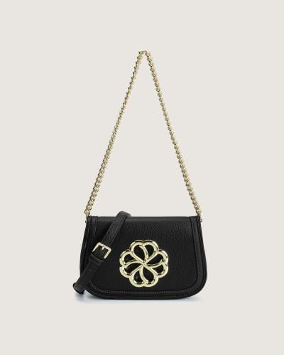 Women's black leather bag