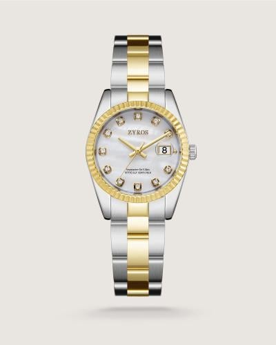 Etizaz women's watch, steel, gold and silver color