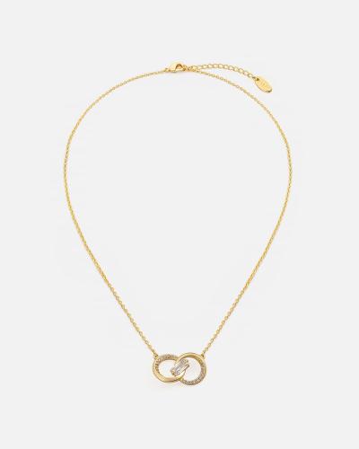 Women's necklace with a unique design in gold color