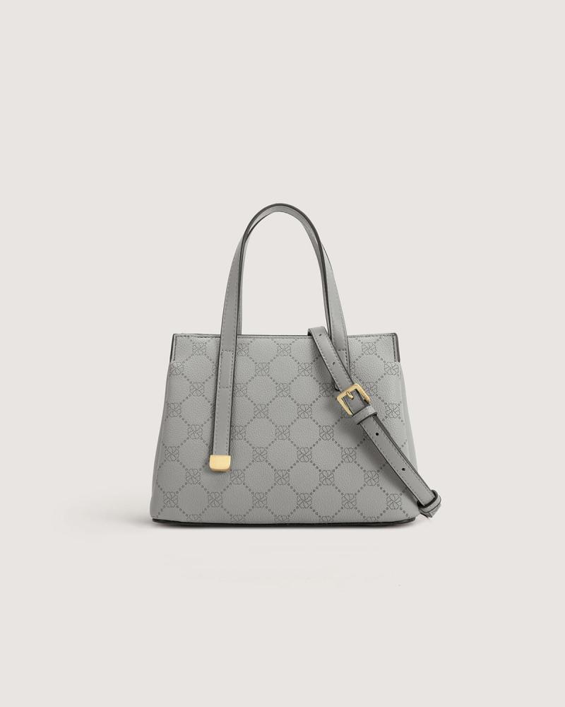 Women's bag with a classic design in gray