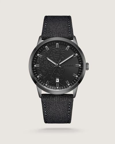 Diwan men's watch with a black fabric strap