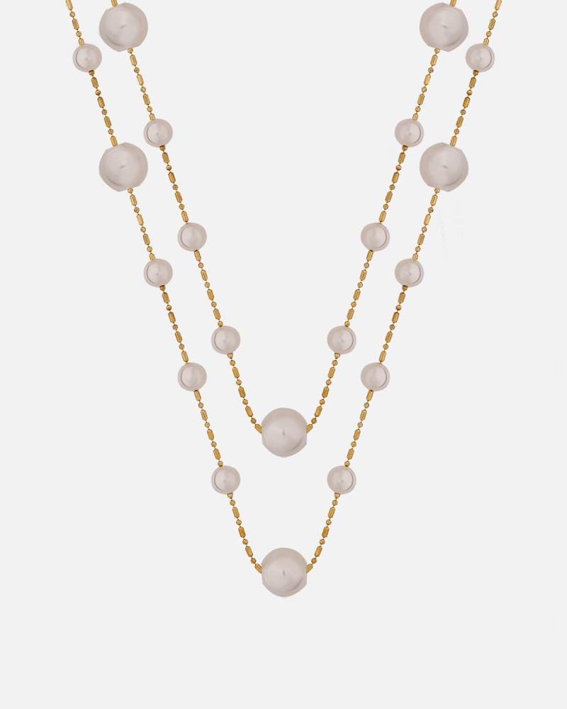 Women's layered necklace in gold