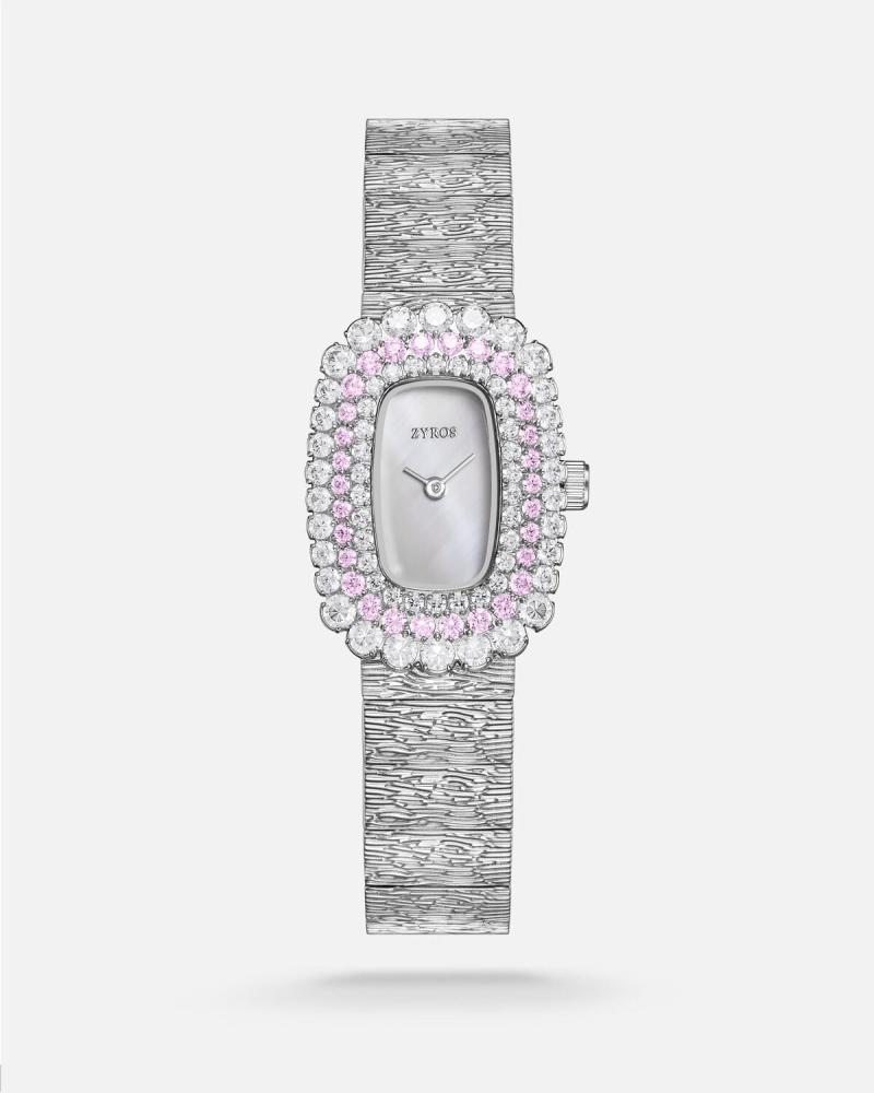 Women's watch with a striking design in silver