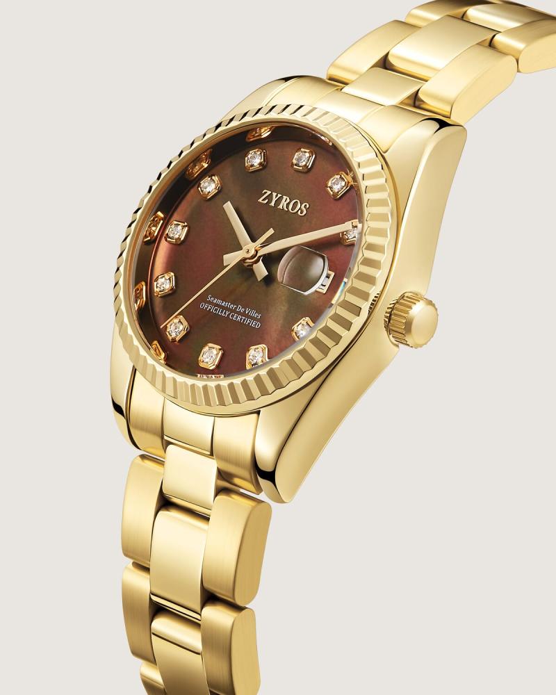 Ezzat women's watch, steel, gold color