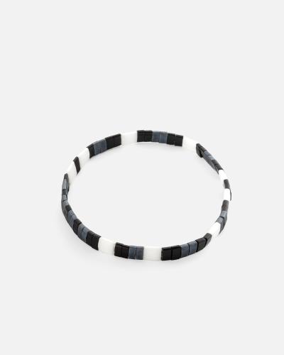 Women's bracelet in black, white and gray